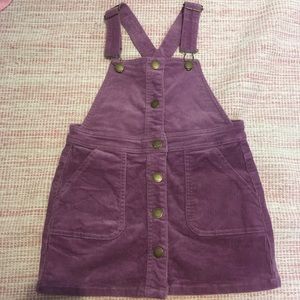 NWOT girls Jamie Kay Grape purple corduroy jumper overall dress